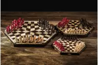 Juego de ajedrez para tres jugadores - grande (54x47cm)